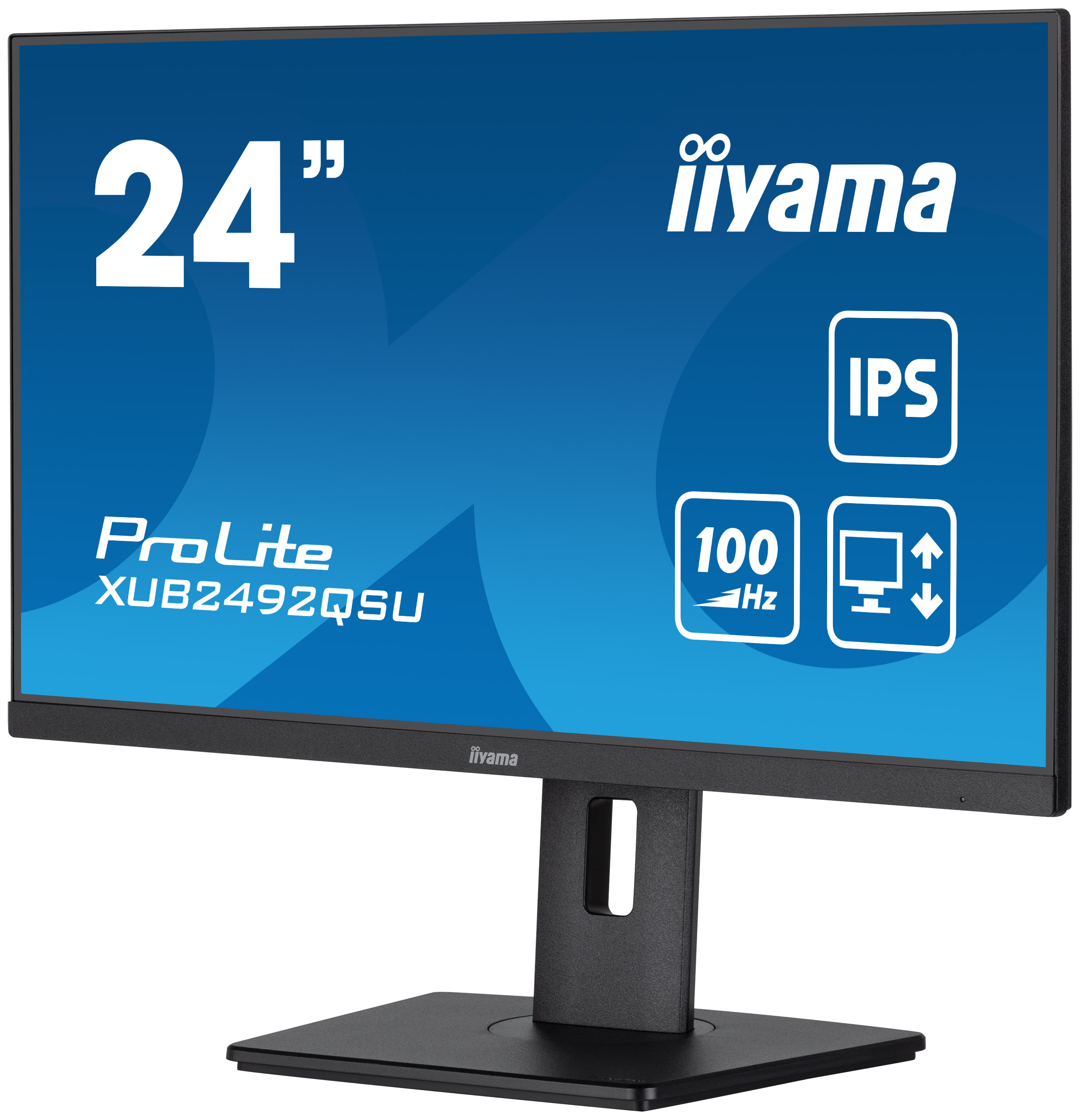 iiyama ProLite/ XUB2492QSU-B1/ 23, 8"/ IPS/ QHD/ 100Hz/ 0, 5ms/ Black/ 3R 