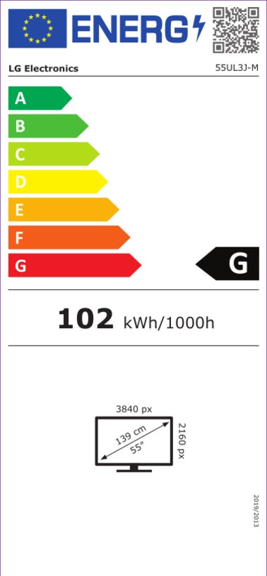 55" LG LED 55UL3J-M-UHD, 400cd, 16/ 7 