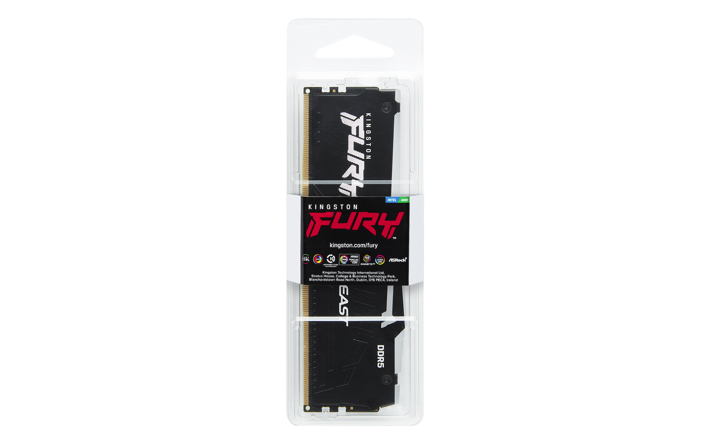 Kingston FURY Beast/ DDR5/ 16GB/ 6000MHz/ CL30/ 1x16GB/ RGB/ Black 