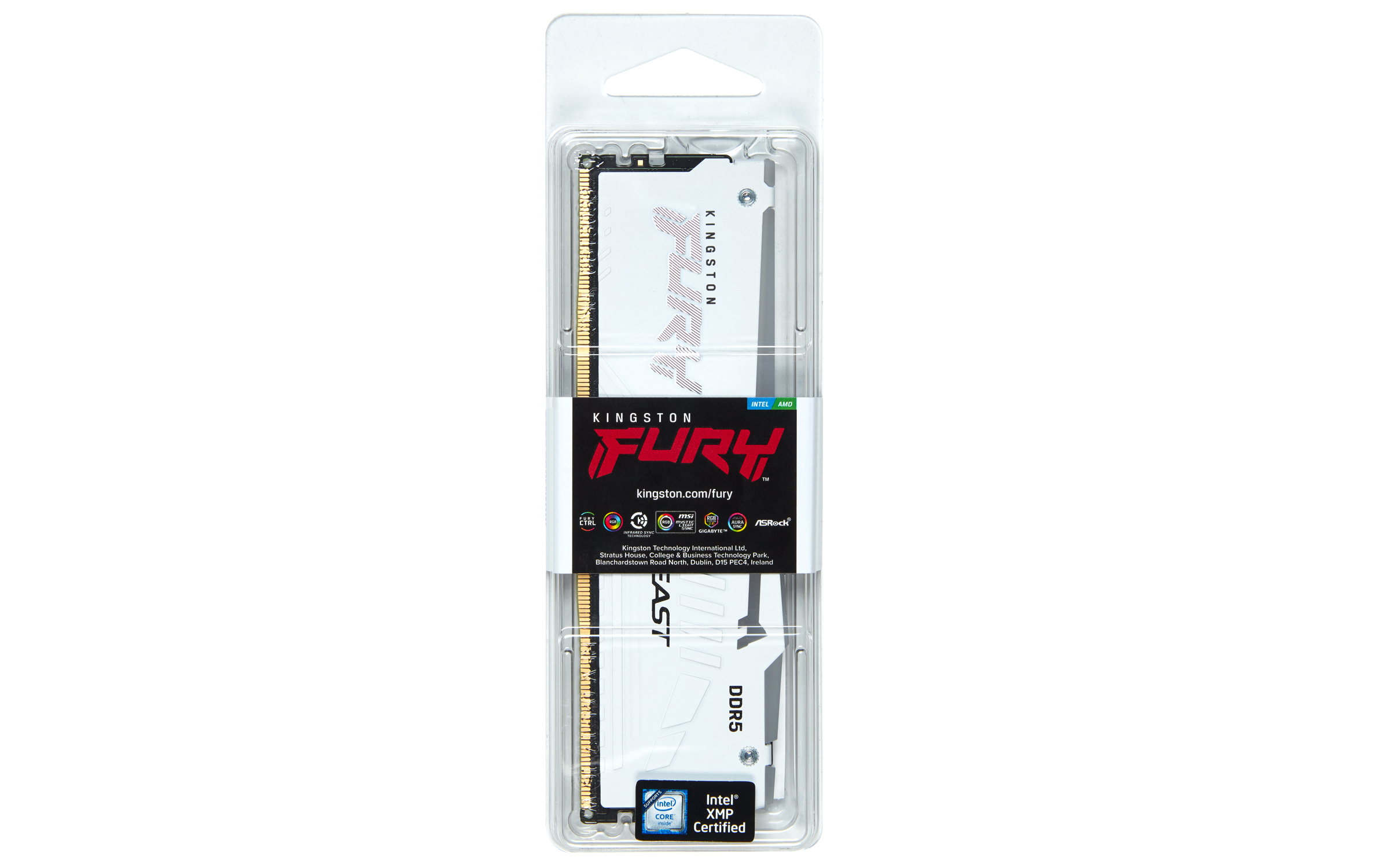Kingston FURY Beast EXPO/ DDR5/ 32GB/ 6400MHz/ CL32/ 1x32GB/ RGB/ White 