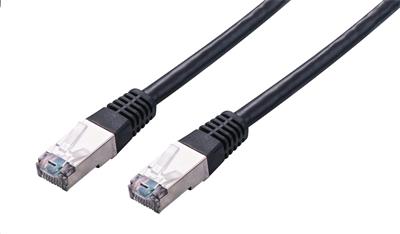 Kábel C-TECH patchcord Cat5e, FTP, čierny, 0, 5m