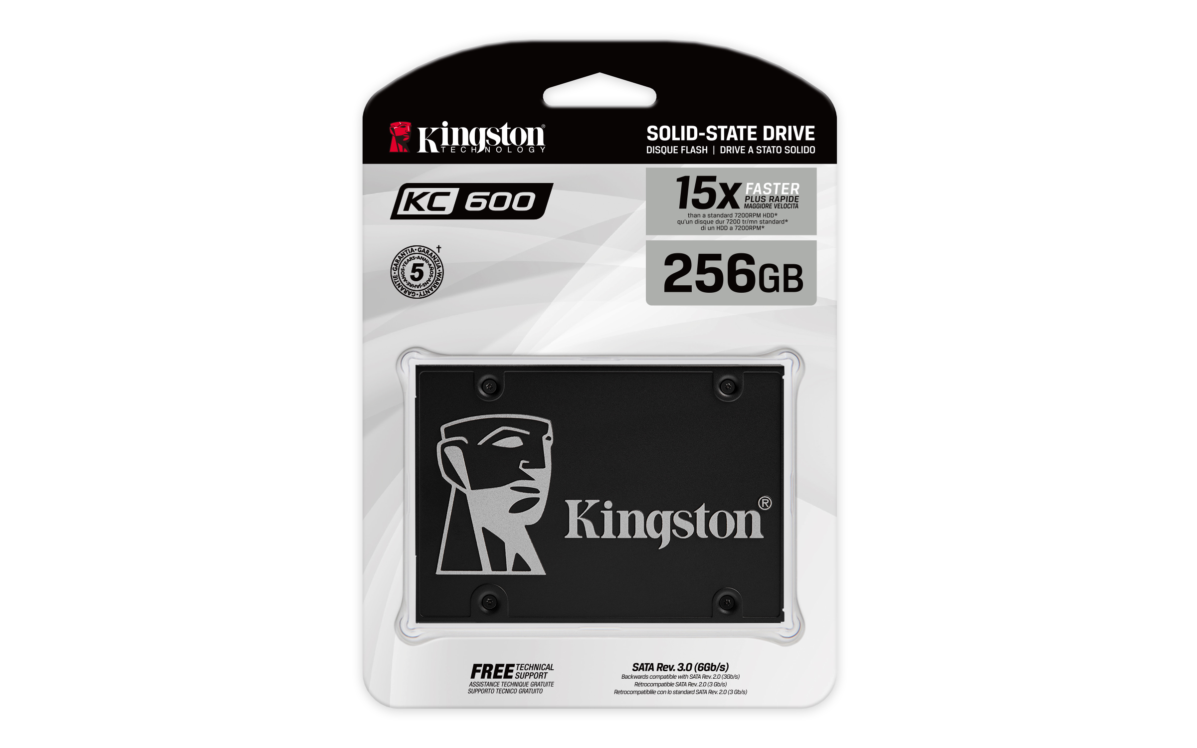 Kingston KC600/ 256GB/ SSD/ 2.5"/ SATA/ 5R 