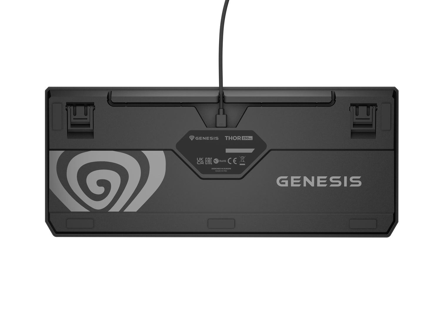 Genesis herná klávesnica THOR 230/ TKL/ RGB/ Outemu Brown/ Drôtová USB/ US layout/ Čierna 