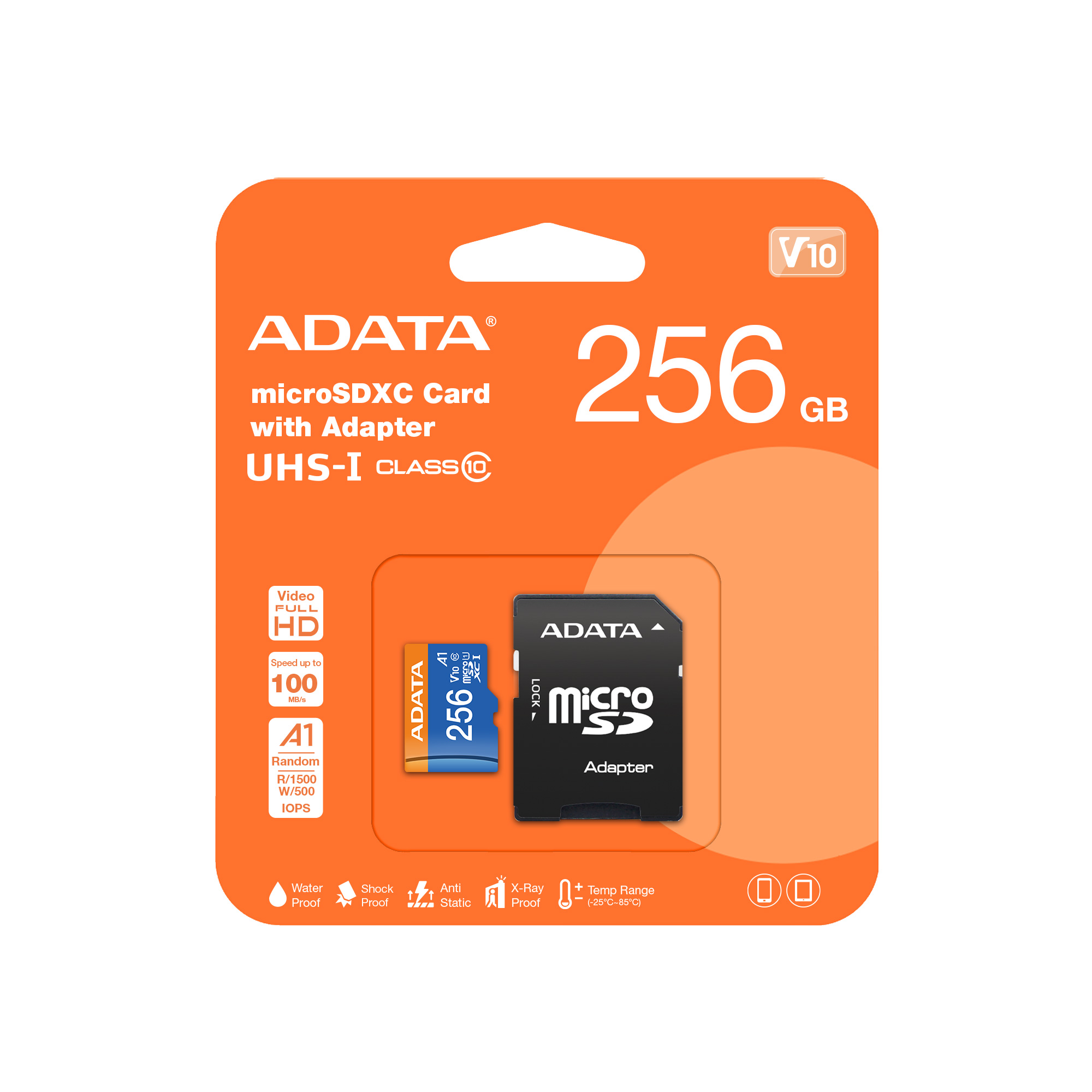 Adata/ SDXC/ 256GB/ UHS-I U1 / Class 10/ + Adaptér 