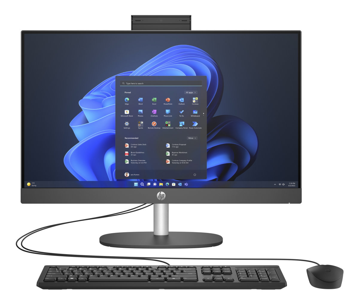 HP AiO ProOne 240G10 23.8 IPS NT i3-N300, 8GB,  256GB M.2 NVMe,  WiFi 6 + BT,  usb kláv. a myš,  FDOS