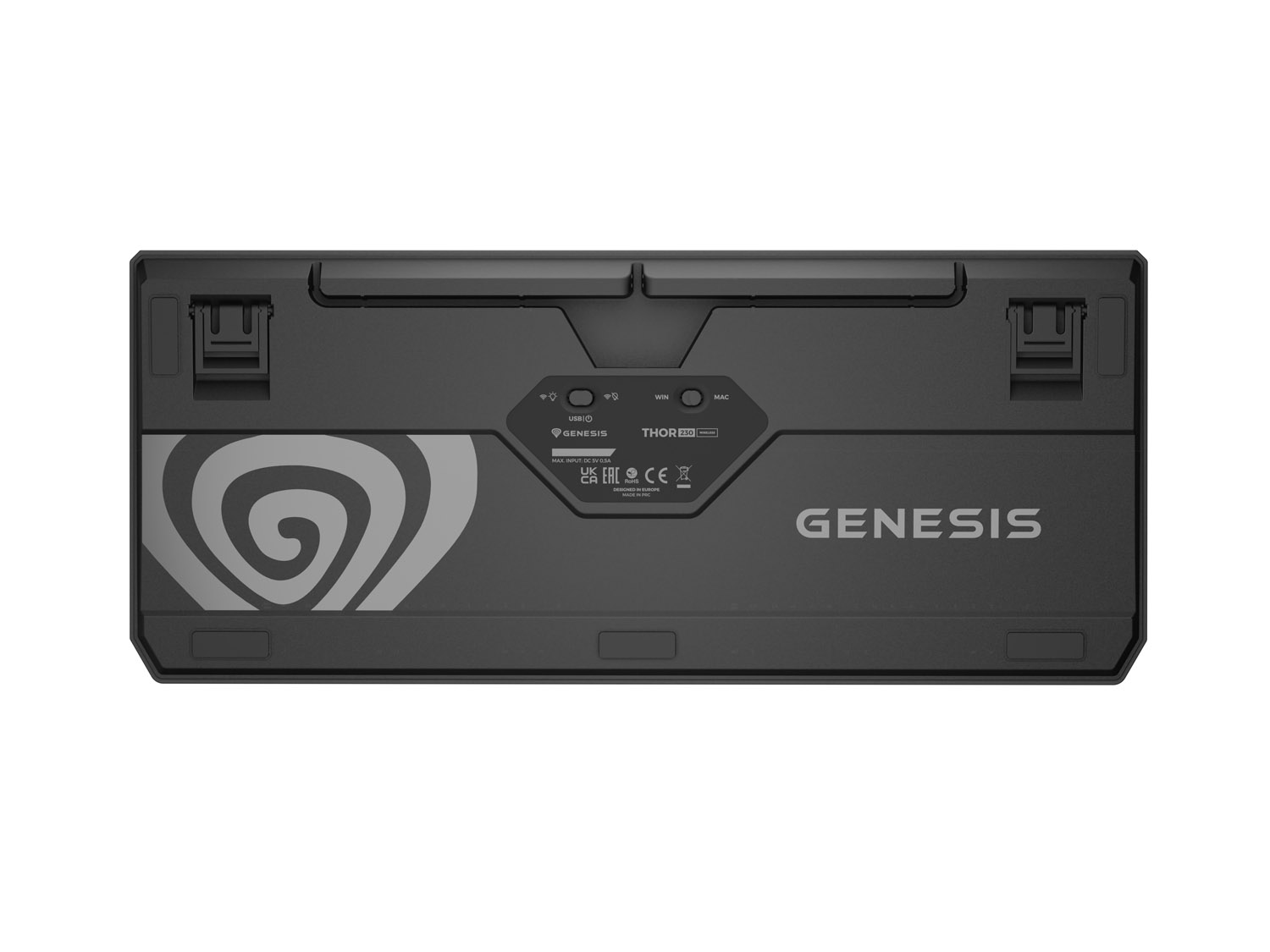 GENESIS herná klávesnica THOR 230/ TKL/ RGB/ Outemu Panda/ Bezdrôtová USB + Bluetooth/ US layout/ Čierna 