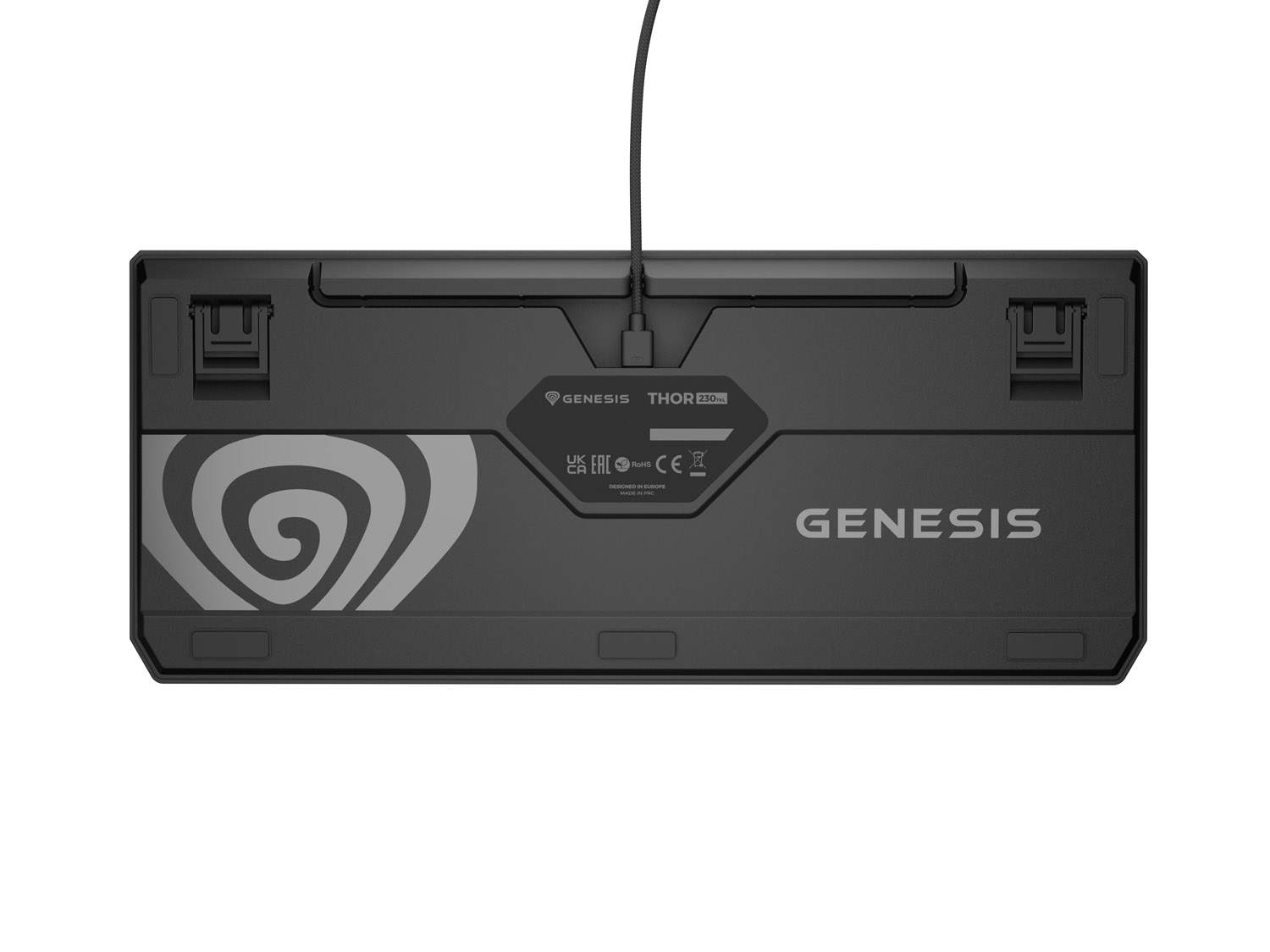 GENESIS herná klávesnica THOR 230/ TKL/ RGB/ Outemu Panda/ Drôtová USB/ US layout/ Naval Blue Negative 