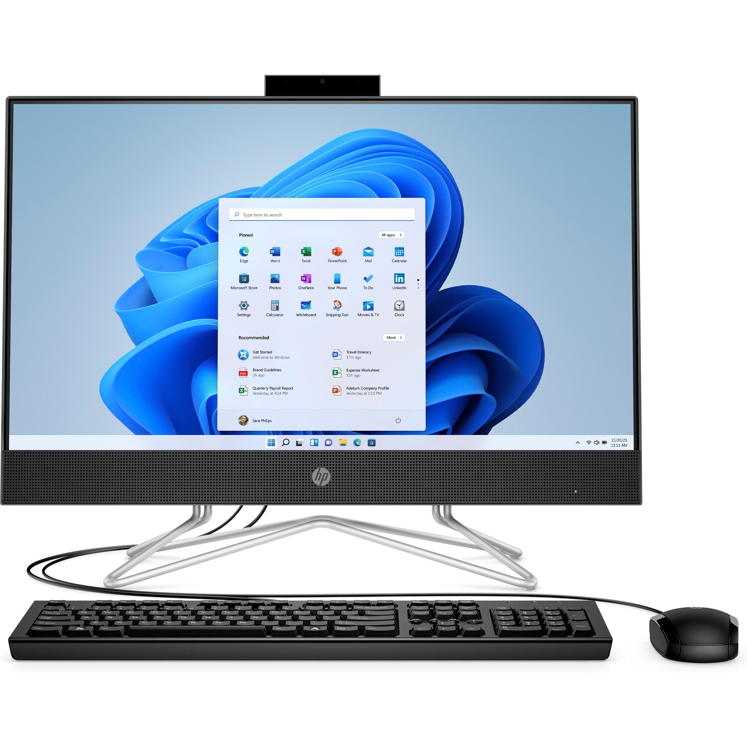 HP 24-df1022nc AiO, i3-1115G4, 23.8 1920x1080/IPS/Touch, UMA, 16GB, SSD 512GB, W11H, 2-2-0, Black, WiFi+BT