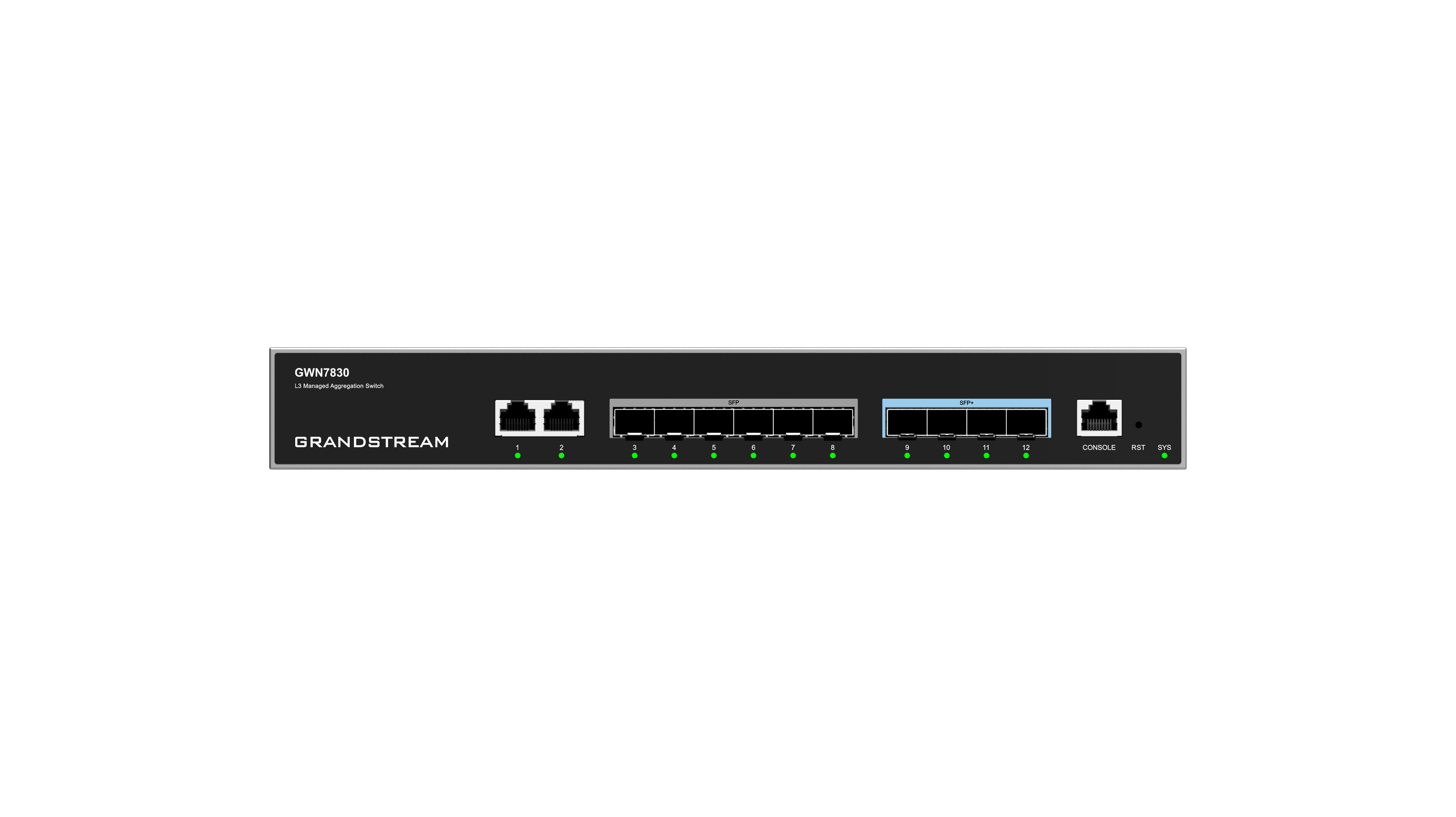 Grandstream GWN7830 Layer 3 Managed Network Switch 6 SFP / 4 SFP+ / 2 GbE porty