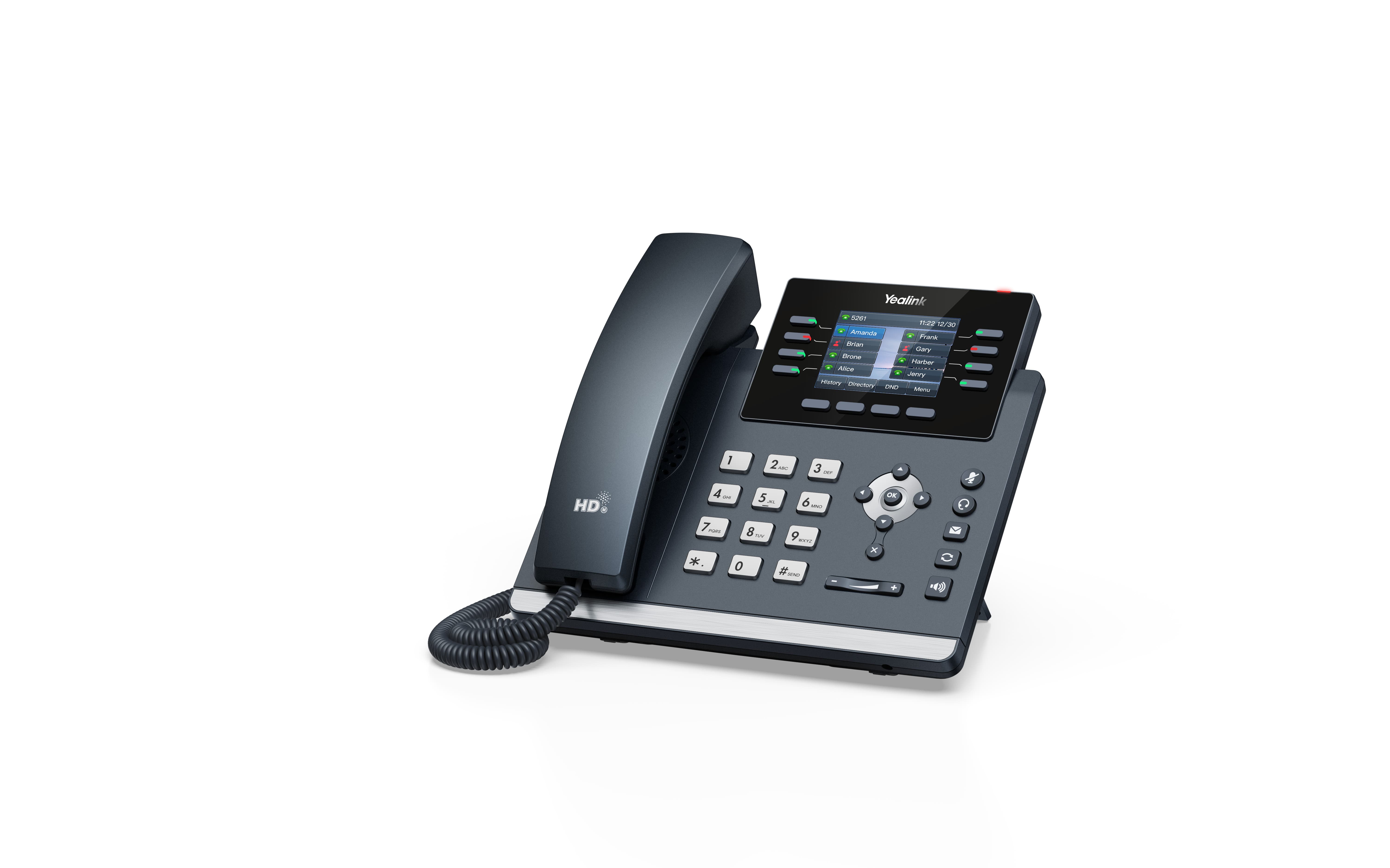 Yealink SIP-T44W SIP telefón, PoE, 2, 8" 320x240 LCD, 21 prog.tl., Wi-Fi, Bluetooth 