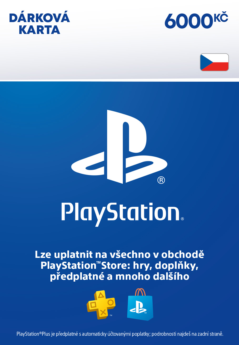 ESD CZ - PlayStation Store el. peněženka - 6000 Kč