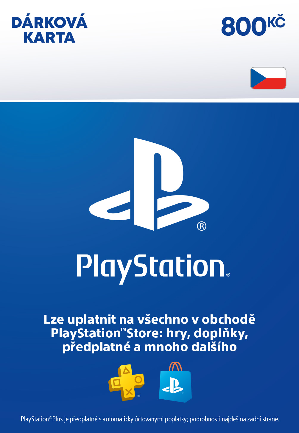 ESD CZ - PlayStation Store el. peněženka - 800 Kč