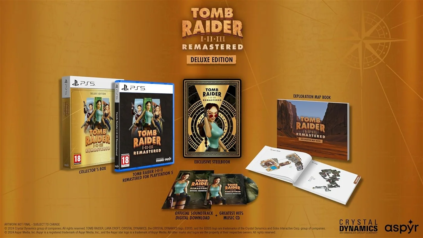 PS5 - Tomb Raider I-III Remastered Starring Lara Croft: Deluxe Edition 