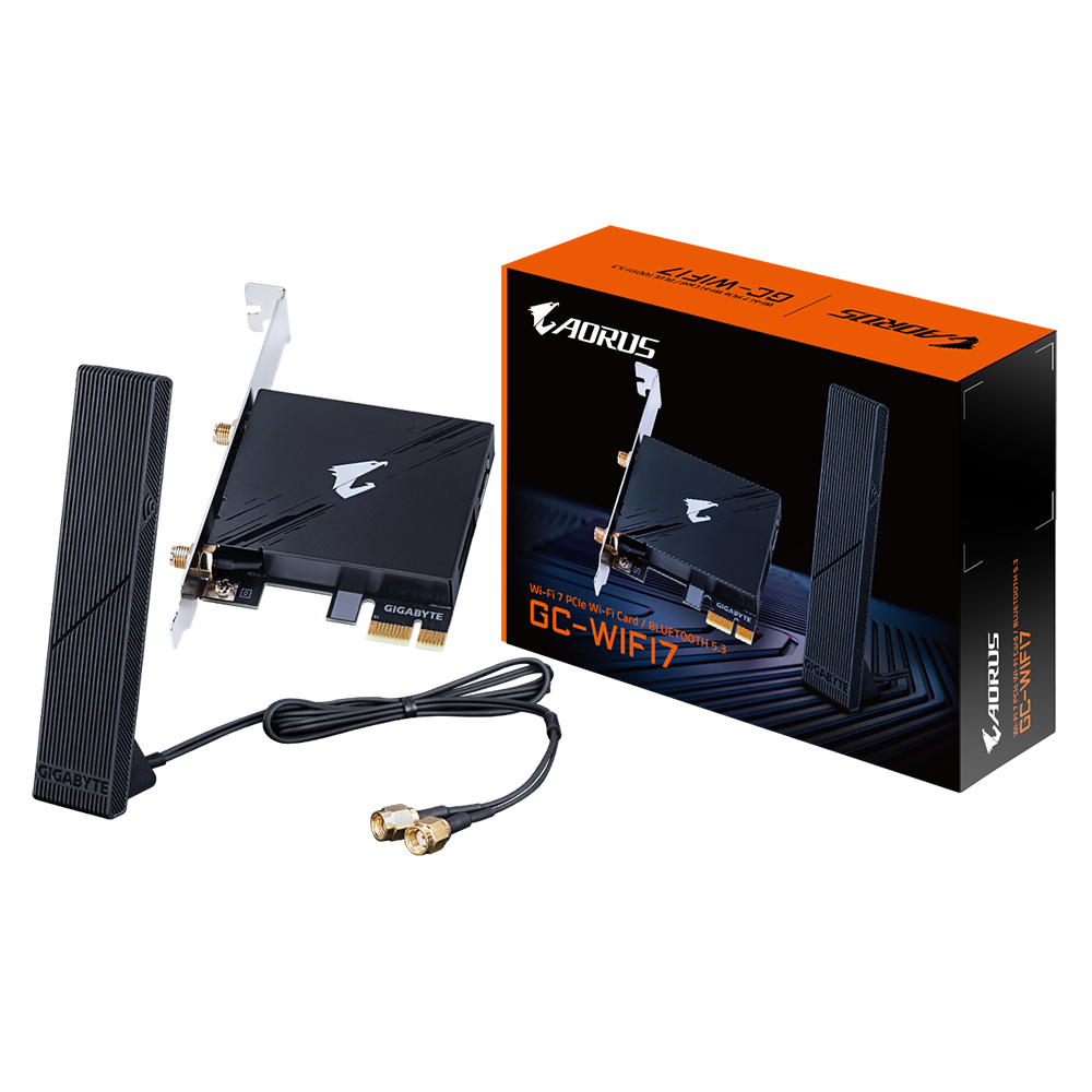 GIGABYTE PCI-E Wifi+BT 5800 MBps Wi-Fi 7 BT 5.3
