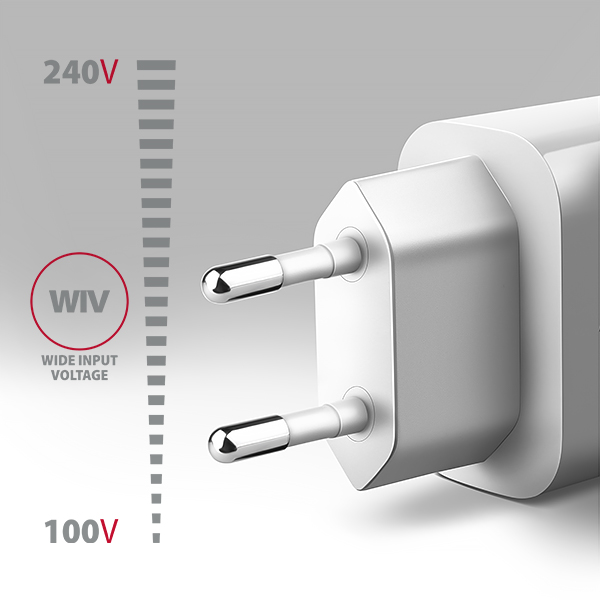 AXAGON ACU-QC18W, nabíjačka do siete 18W, 1x port USB-A, QC3.0/ AFC/ Apple, biela 