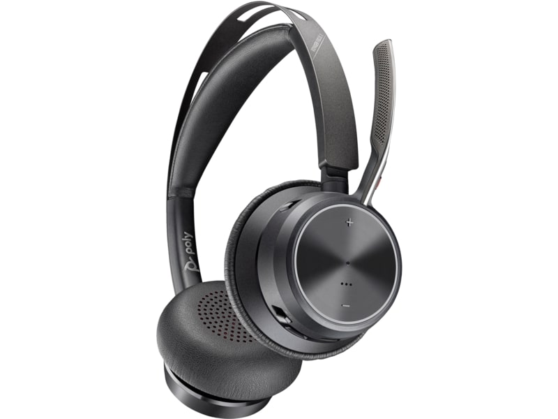 Poly Voyager Focus 2 bezdrátová náhlavní souprava, BT700 USB-C adaptér, stereo 