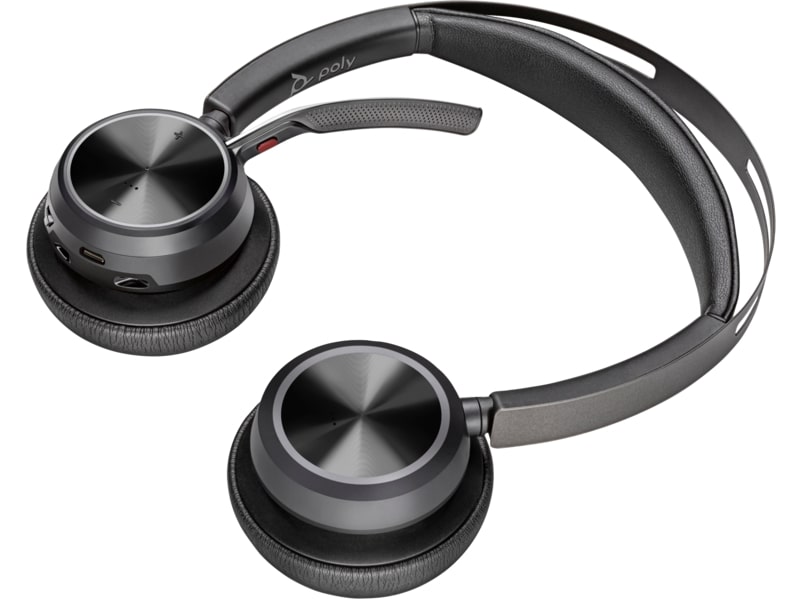 Poly Voyager Focus 2 bezdrátová náhlavní souprava, BT700 USB-C adaptér, stereo 