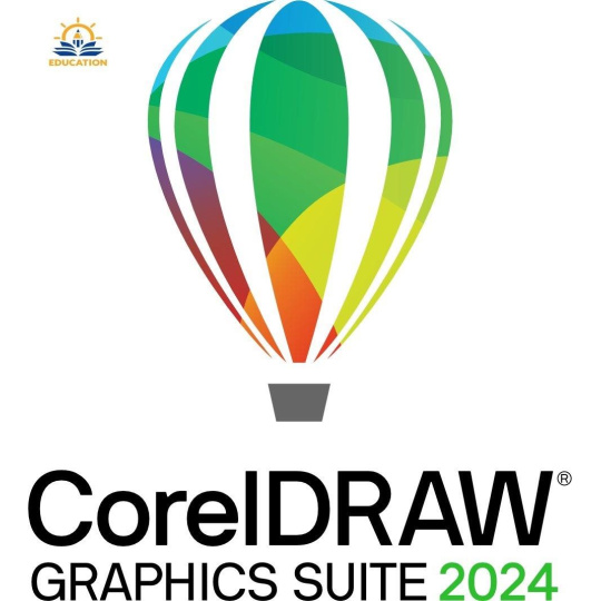 CorelDRAW Graphics Suite 2024 Education Perpetual License (incl. 1 Yr CorelSure Maintenance)(1-4)