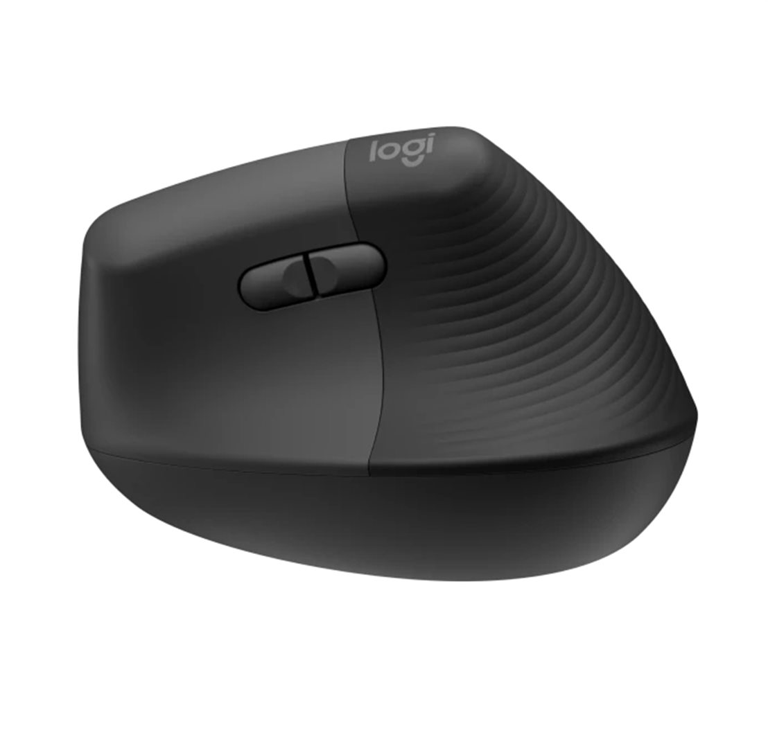 Logitech Lift/ Vertikálna/ Optická/ Pre pravákov/ 4 000 DPI/ USB+BT/ Grafitová 