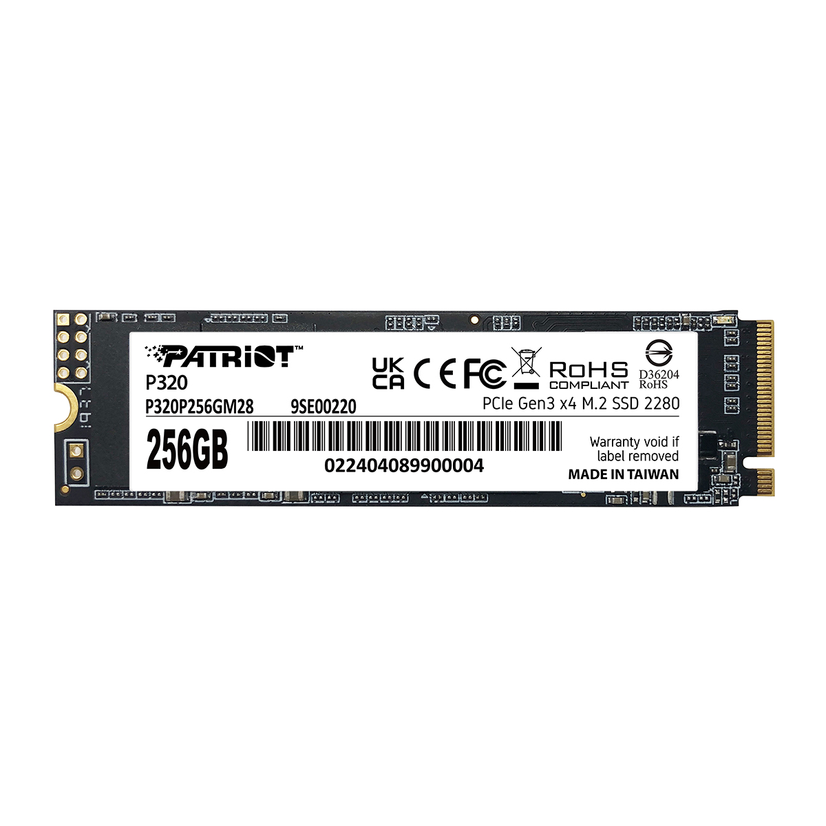 PATRIOT P320/ 256GB/ SSD/ M.2 NVMe/ 5R