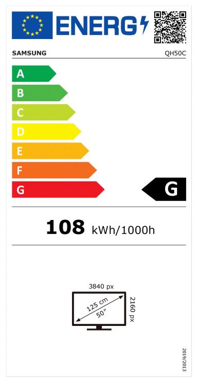 50"" LED Samsung QH50C - UHD, 700cd, MI, 24/ 7 