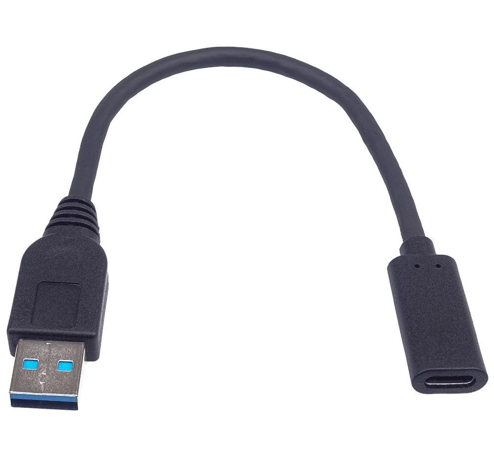 PremiumCord Adaptér USB 3.0 A samec - USB-C samica, USB 3.2 GEN2, 3A, 20cm
