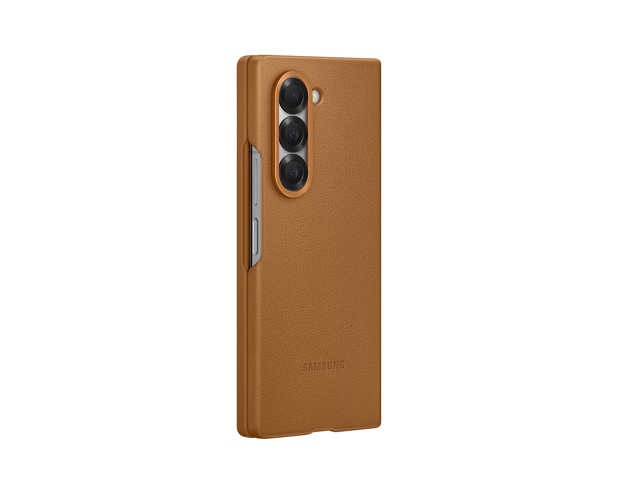 Samsung Ochranný kryt z vegánskej kože pre Fold 6 Brown 