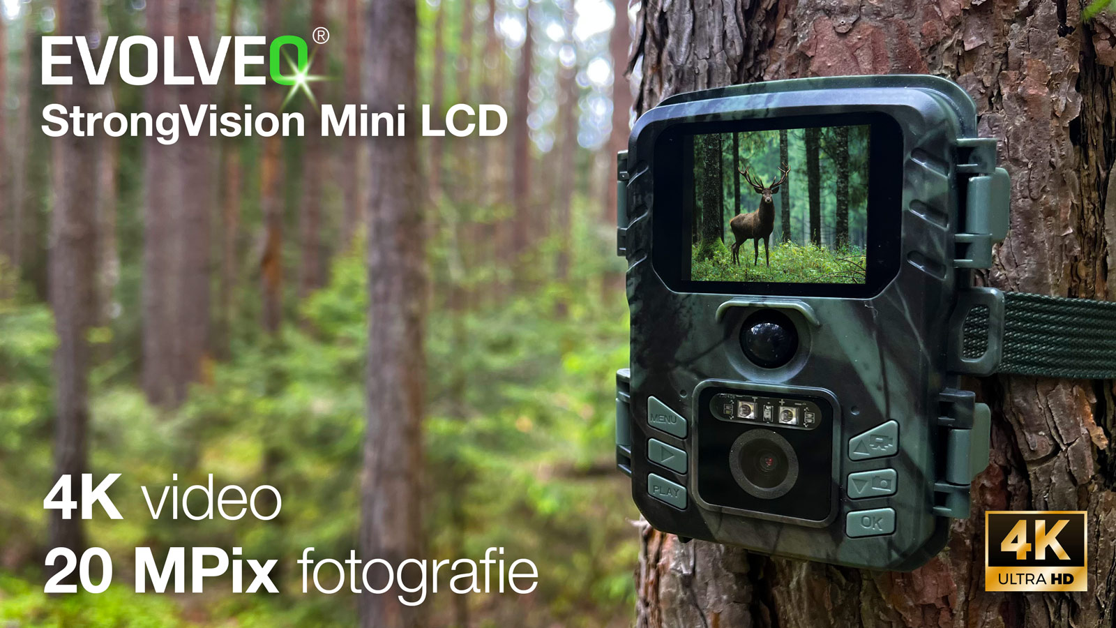 EVOLVEO StrongVision Mini LCD, fotopasca/ časozberná kamera 