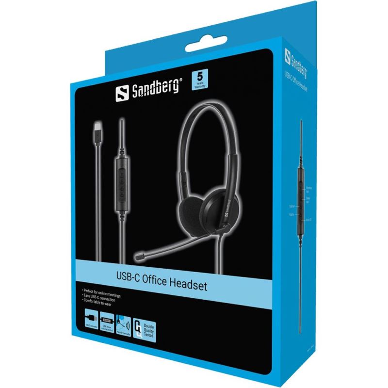 Sandberg PC slúchadlá USB-C Office Headset 