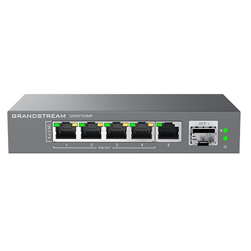 Grandstream GWN7700MP Unmanaged Network Switch 5 2, 5 Gb portov / 1 SFP+, PoE