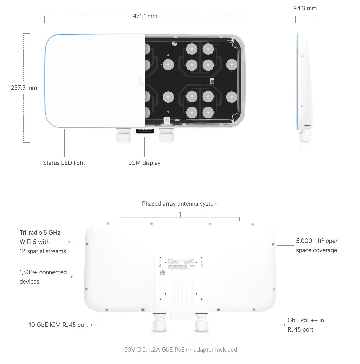 UBNT UWB-XG - UniFi BaseStation XG,  802.11ac Wave2 