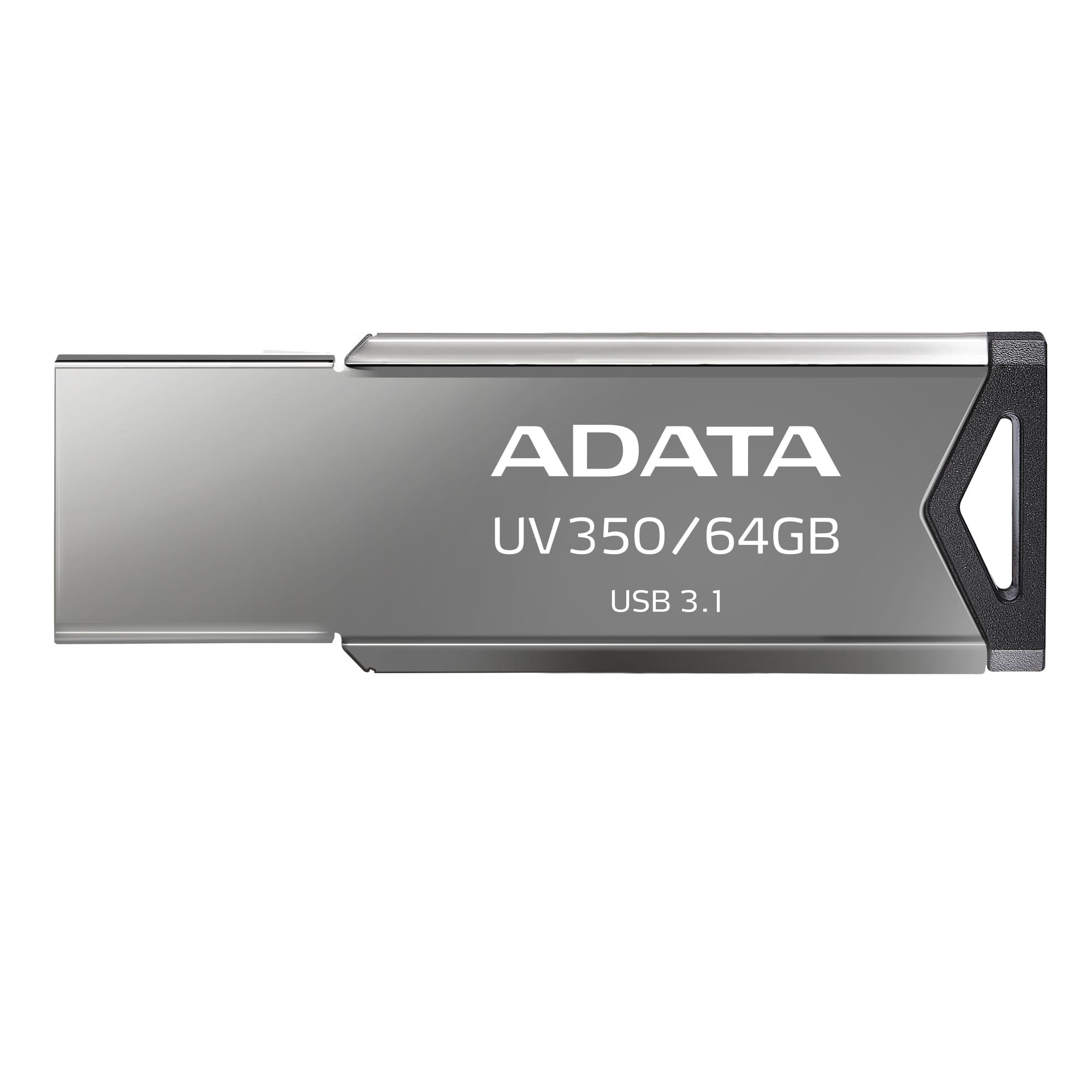 ADATA UV350/ 64GB/ USB 3.1/ USB-A/ Strieborná
