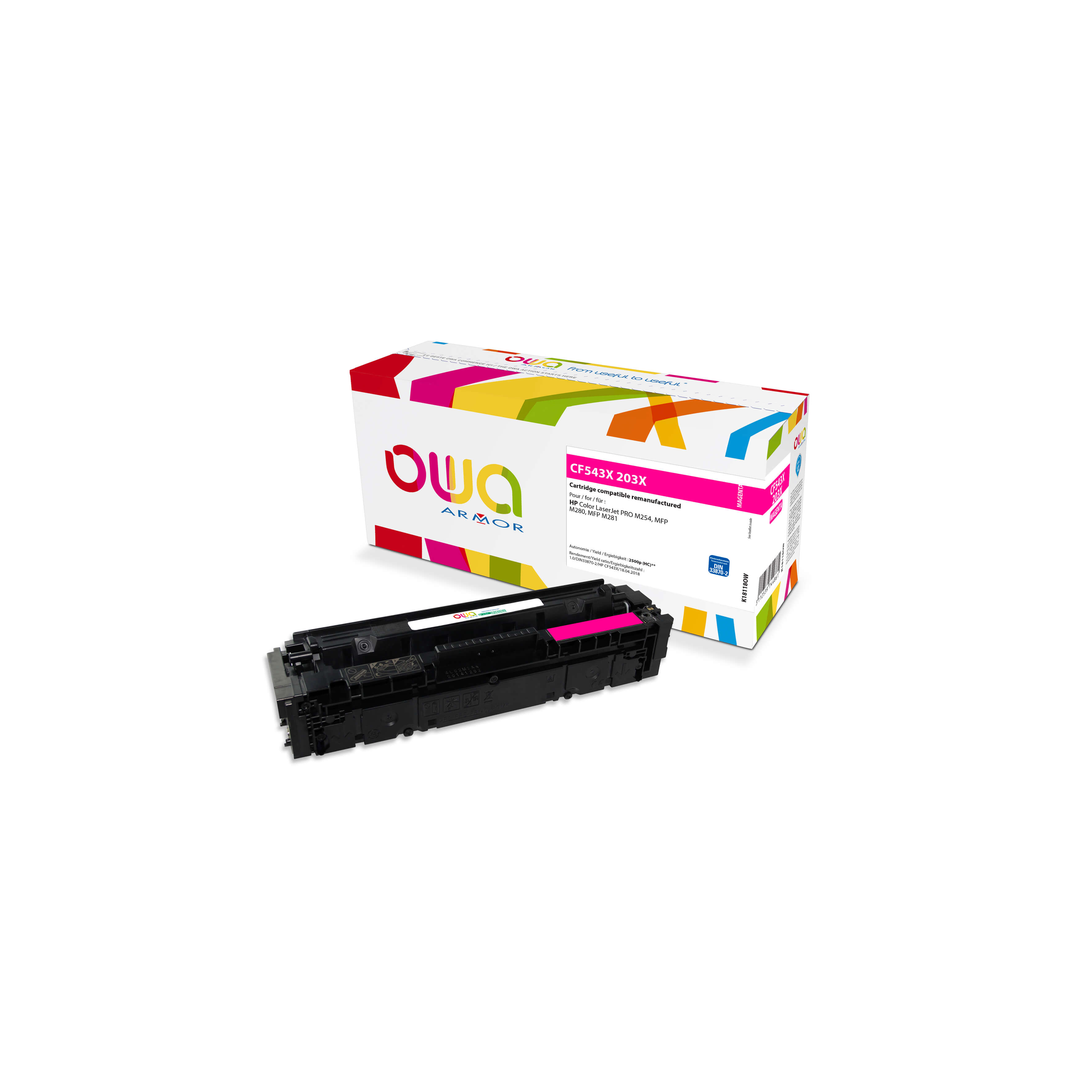 OWA Armor toner kompatibilný s HP CF543X, 2500st, červená/ magenta