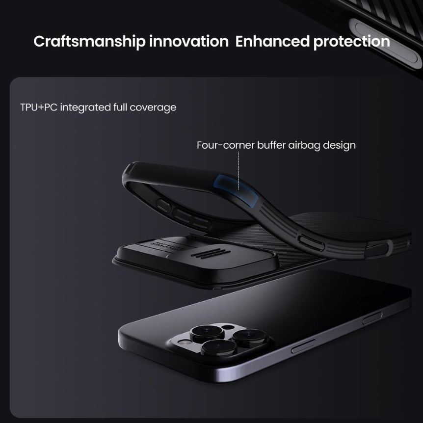 Nillkin CamShield PRE Magnetic Zadný Kryt pre Apple iPhone 16 Black 