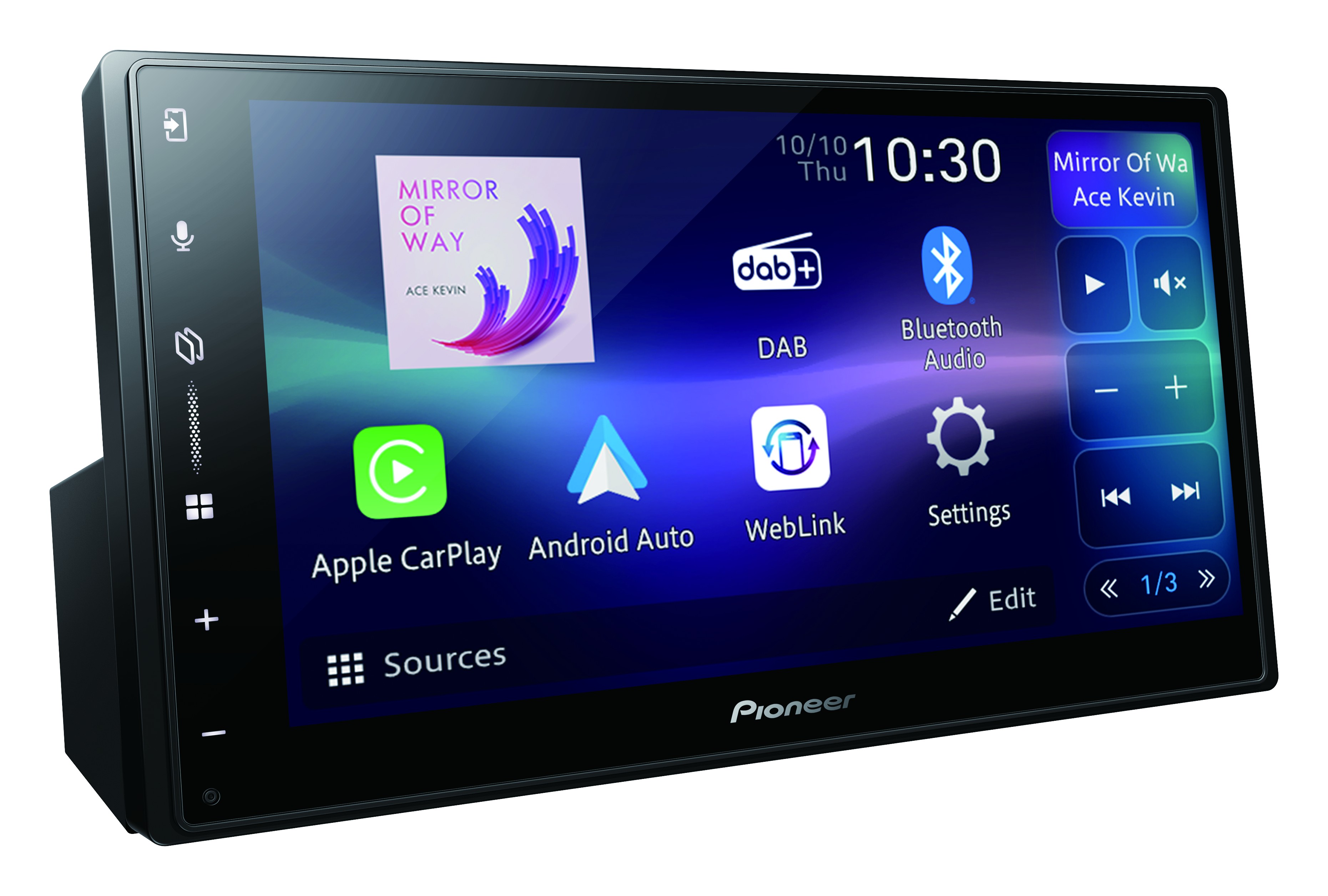 Pioneer SPH-DA77DAB autorádio 2DIN, 6, 8" LCD, DAB+, CarPlay, Android Auto, Wi-Fi, Bluetooth 