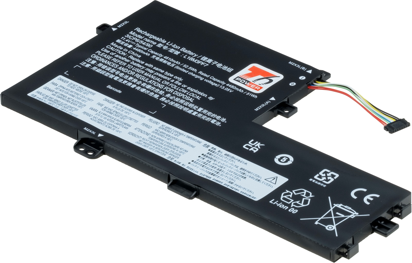 Batéria T6 Power Lenovo IdeaPad C340-15IWL, S340-14IML, S340-14IML, 4610mAh, 52, 5Wh, 3cell, Li-poly