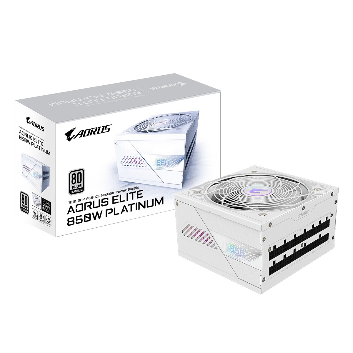 GIGABYTE AORUS ELITE P850W ICE/ 850W/ ATX 3.1/ 80PLUS Platinum/ Modular/ Retail