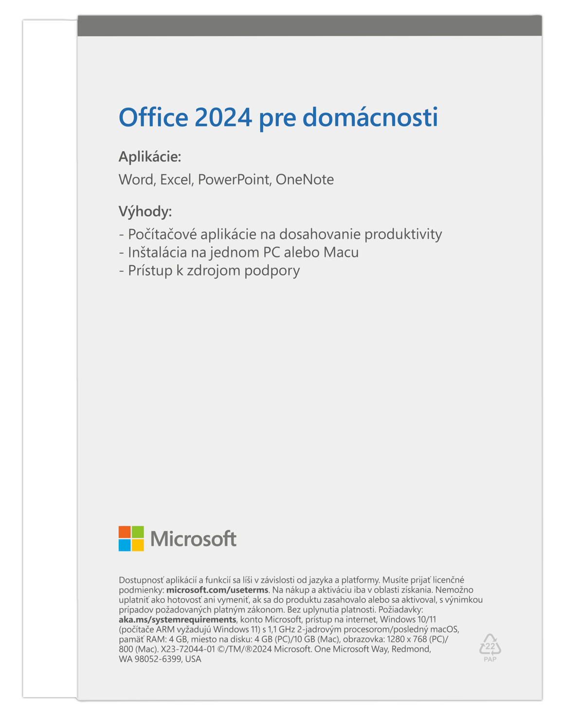 Microsoft Office 2024 pre domácnosti SK 