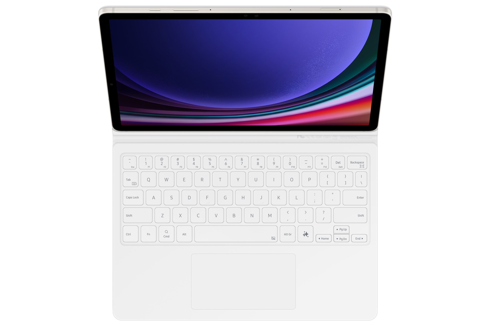 Samsung Ochranný kryt s klávesnicou a touchpadom pre Tab S9/ S9 FE White 