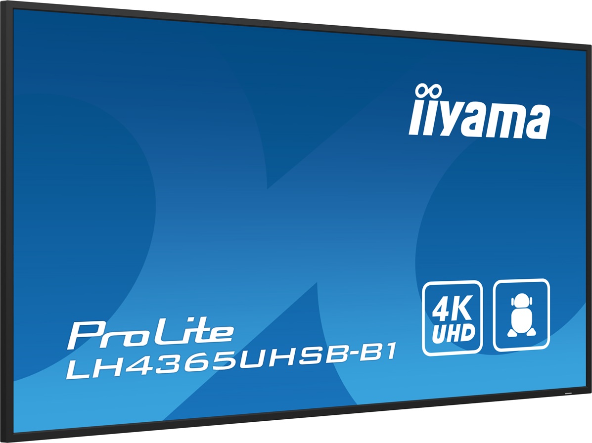 43" iiyama LH4365UHSB-B1:IPS, 4K UHD, Android, 24 7 