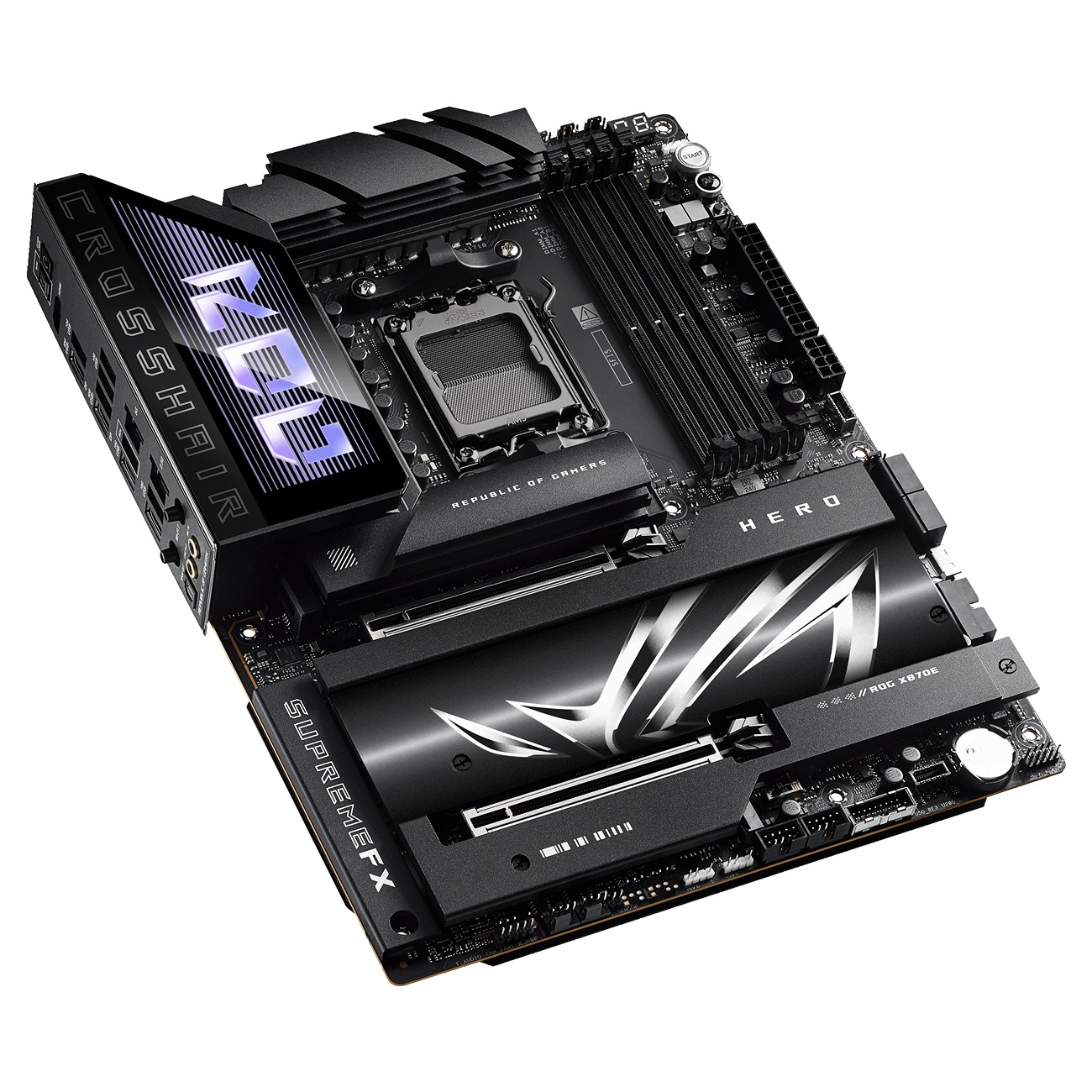 ASUS MB Sc AM5 ROG CROSSHAIR X870E HERO, AMD X870, 4xDDR5, 1xHDMI, 2xThunderbolt, WiFi 