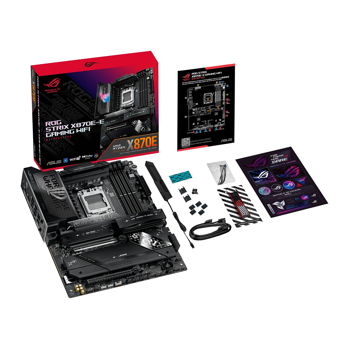 ASUS MB Sc AM5 ROG STRIX X870E-E GAMING WIFI, AMD X870, 4xDDR5, 1xHDMI, 2xThunderbolt, WiFi 