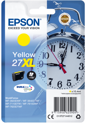 Epson Singlepack Yellow 27XL DURABrite Ultra Ink