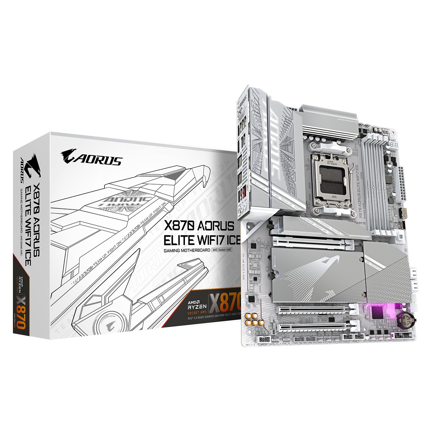 GIGABYTE X870 AORUS ELITE WIFI7 ICE/ AM5/ ATX 