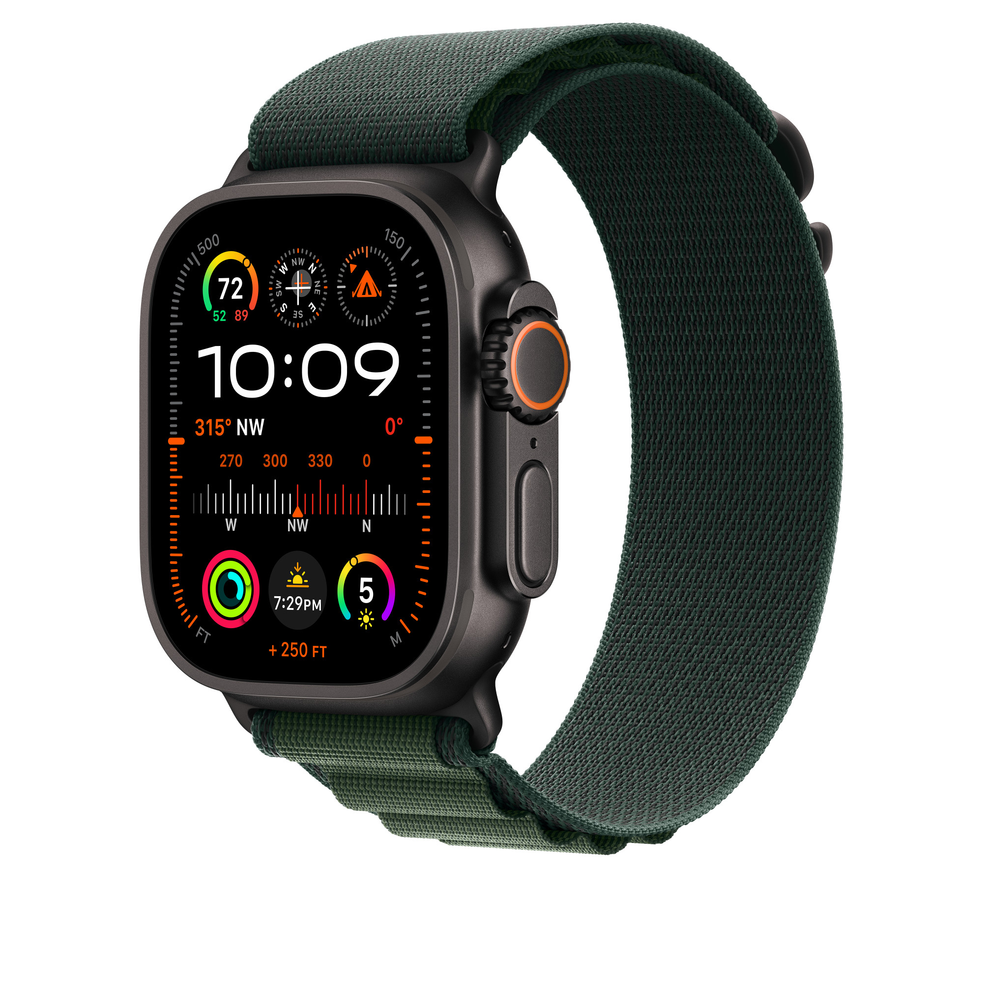 Watch Acc/ 49/ Dark Green Alpine Loop-S-Black Titan 