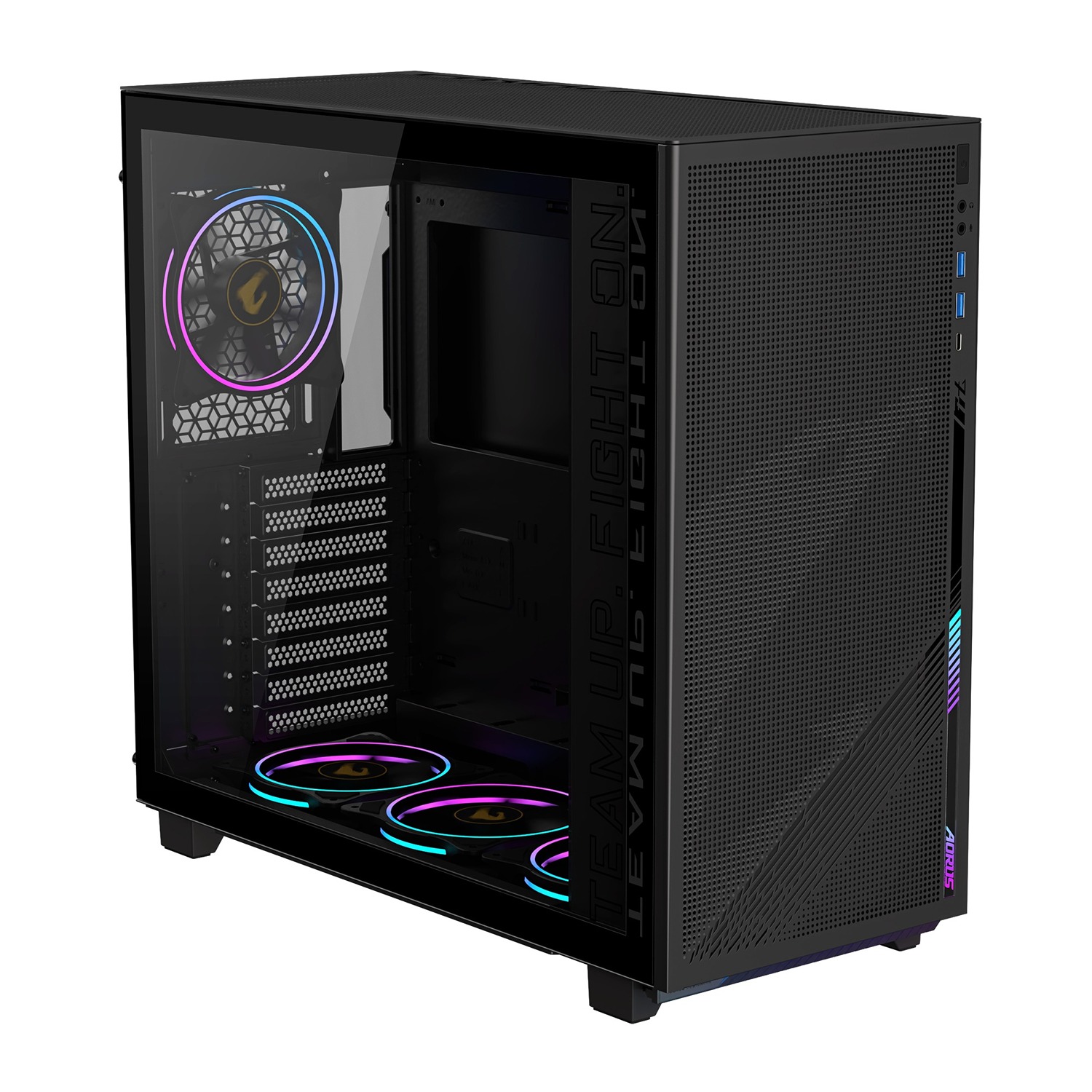 GIGABYTE AORUS C400 GLASS/ Midi Tower/ Transpar./ Čierna 