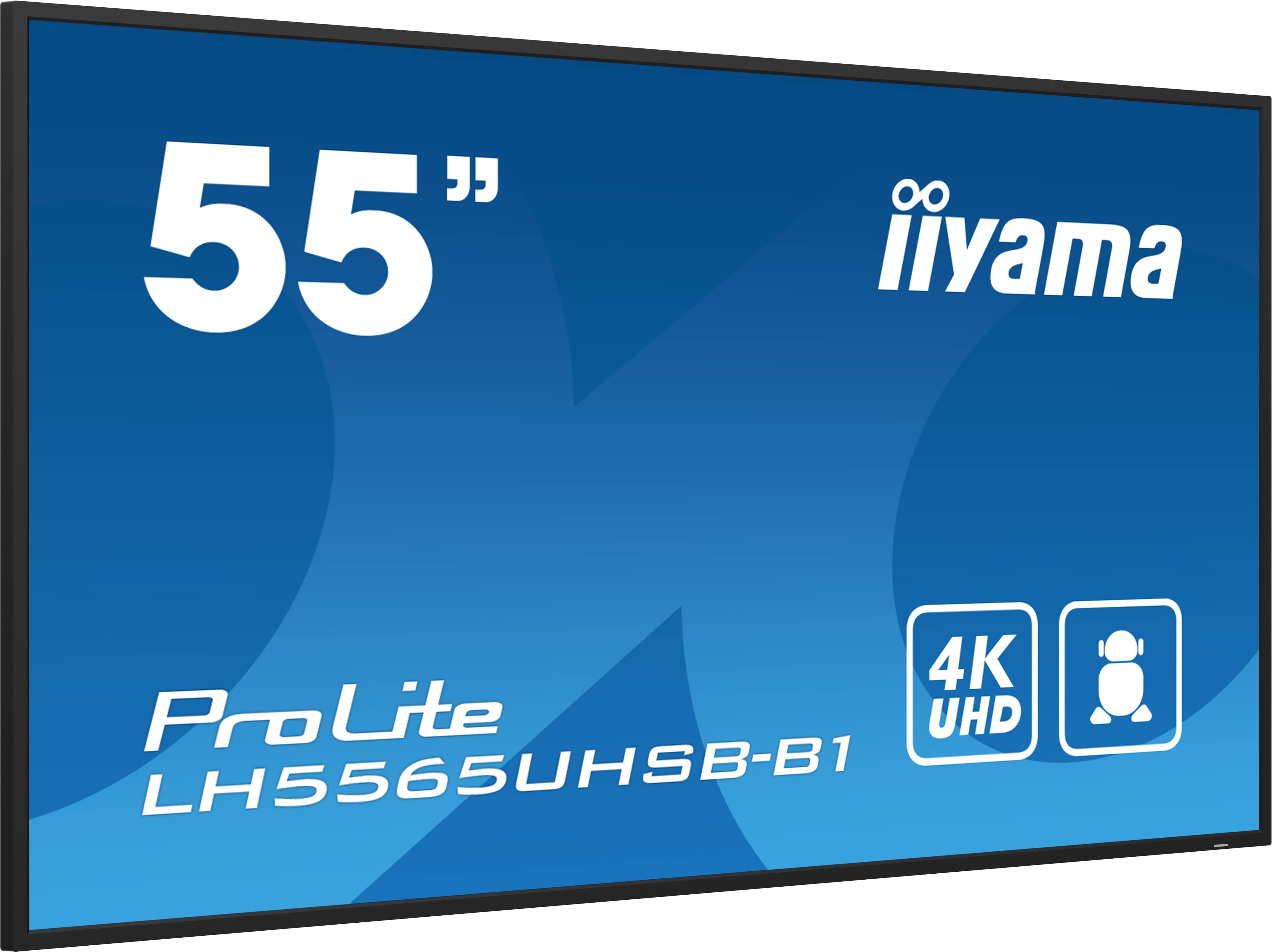 55" iiyama LH5565UHSB-B1: IPS, 4K UHD, Android, 24 7 