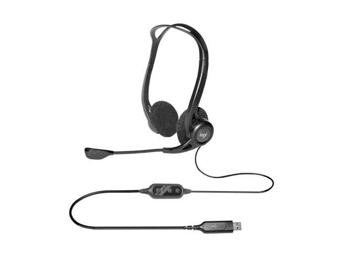 akcie Logitech PC 960 Stereo Headset, USB _ 