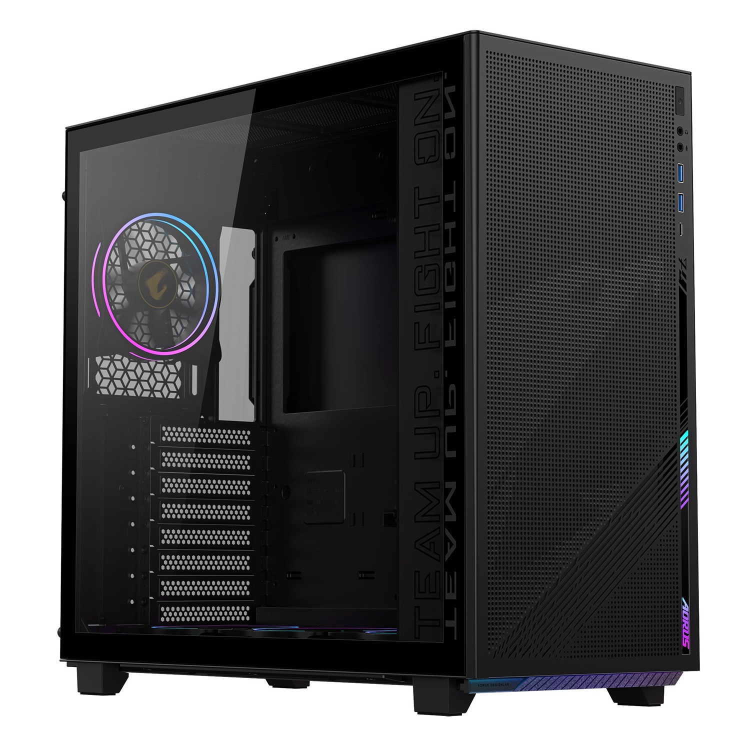 GIGABYTE AORUS C400 GLASS/ Midi Tower/ Transpar./ Čierna 