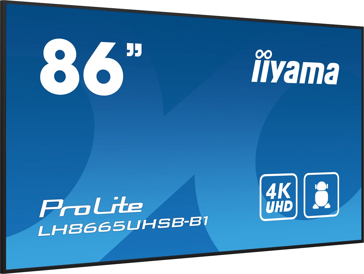 86" iiyama LH8665UHSB-B1: IPS, 4K UHD, Android, 24 7 